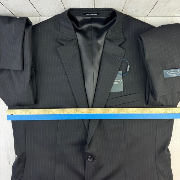 NWT Pronto Uomo Black Pinstripe Wool Platinum 2 Button Blazer Size 44 X-Long - Picture 14 of 16